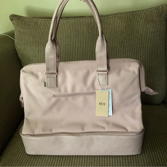 BRAND NEW! Beis The Weekender Bag Atlas Pink 16 x 19 x 10 - Picture 5 of 12